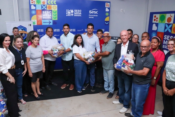 Sesc Mesa Brasil recebe 5 toneladas de alimentos do 7º Futebol Solidário e beneficia 355 famílias em Palmas