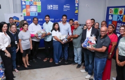Sesc Mesa Brasil recebe 5 toneladas de alimentos do 7º Futebol Solidário e beneficia 355 famílias em Palmas